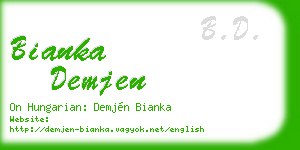 bianka demjen business card